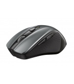 TRUST NITO/Ergonomická/Optická/Pro praváky/2 200 DPI/Bezdrátová USB/Černá-stříbrná