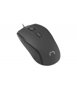 Natec optická myš HOOPOE 2/1600 DPI/Kancelářská/Optická/1 600 DPI/Drátová USB/Černá
