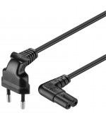 PremiumCord Kabel síťový 230V k magnetofonu se zahnutými konektory 2m